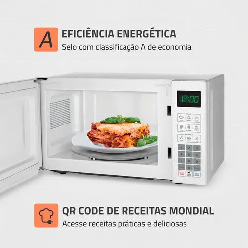 Microondas Mondial Mo 01 21 W 1200w Potencia 21 Litros White Microondas Mondial Mo 01 21 W 1200w Potencia 21 Litros White